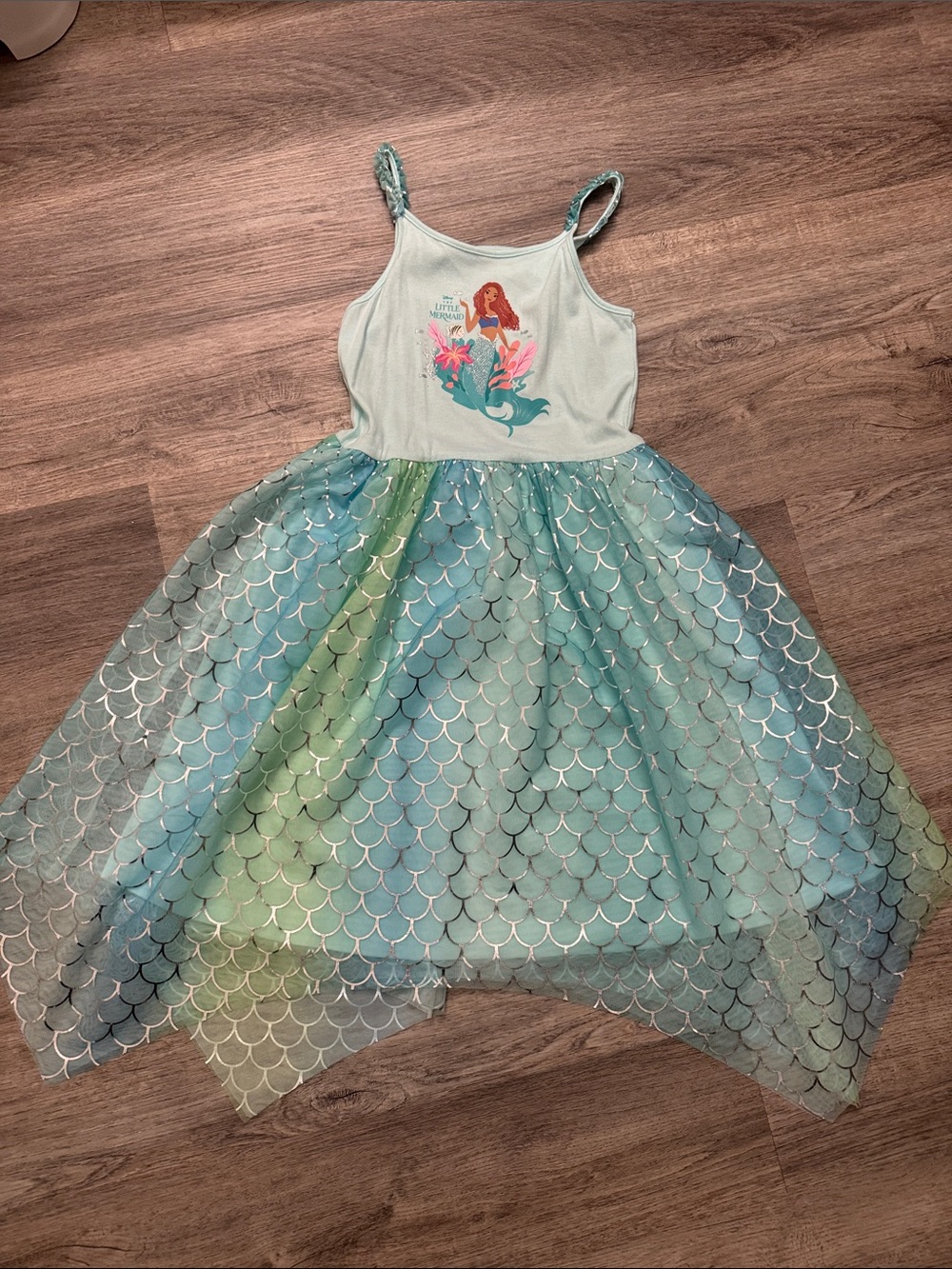 Ariel Mermaid Tulle Dress with Aqua Scale Skirt